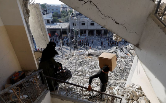 مباني مدمرة في قطاع غزة نتيجة القصف الإسرائيلي  