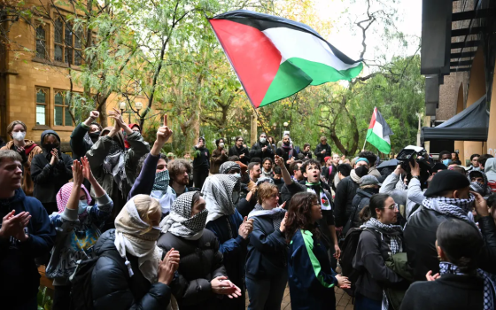 مظاهرة طلابية داعمة لفلسطين