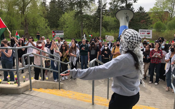 مظاهرة طلابية داعمة لفلسطين في جامعة واترلو