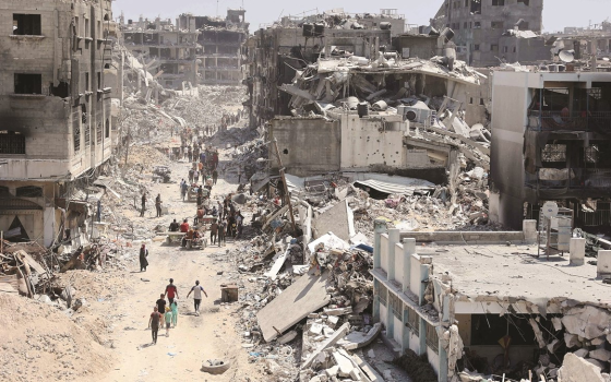 مباني مدمرة في قطاع غزة نتيجة القصف الإسرائيلي