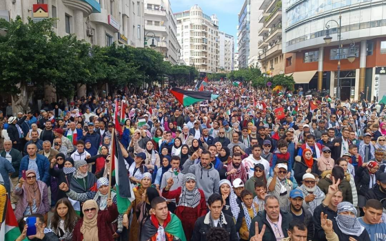 مظاهرة داعمة لفلسطين في المغرب