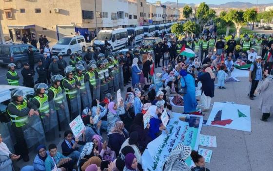 تطويق مظاهرة داعمة لفلسطين في أكادير