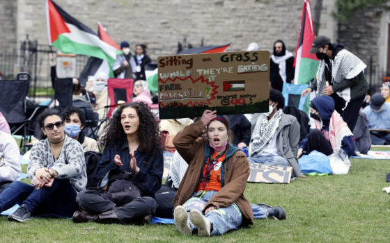 مخيم طلابي تضامني في جامعة ماكجيل