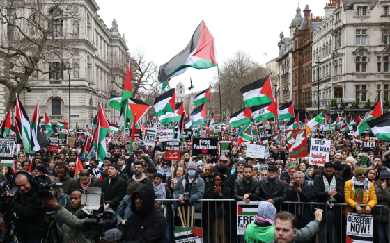 مظاهرة داعمة لفلسطين في لندن