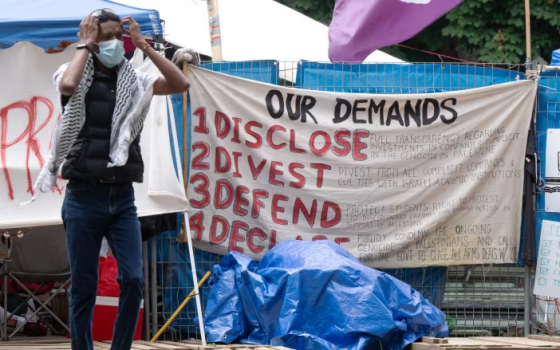 مخيم طلابي تضامني في جامعة ماكجيل