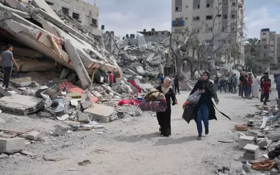 عائلة نازحة في غزة