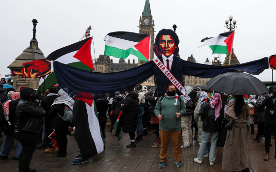 مظاهرة داعمة لفلسطين في كندا