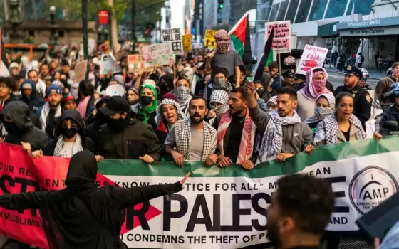 مظاهرة داعمة لفلسطين