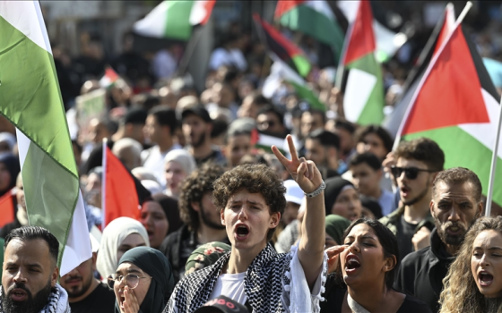 مظاهرة طلابية داعمة لفلسطين  