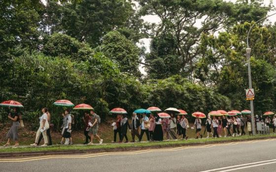 مظاهرة داعمة لفلسطين  في سنغافورة