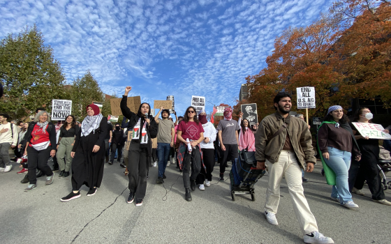 مظاهرة طلابية داعمة لفلسطين
