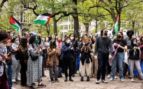 وقفة داعمة لفلسطين في جامعة هارفارد  