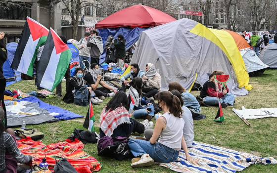 مخيم طلابي تضامني في جامعة ماكجيل