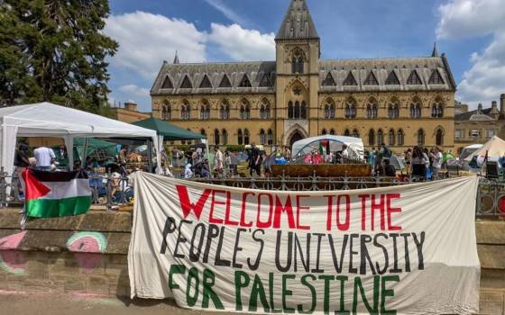 مخيم طلابي تضامني في جامعة أكسفورد