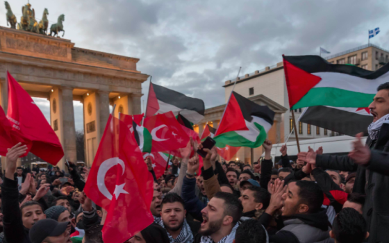 مظاهرة داعمة لفلسطين في تركيا