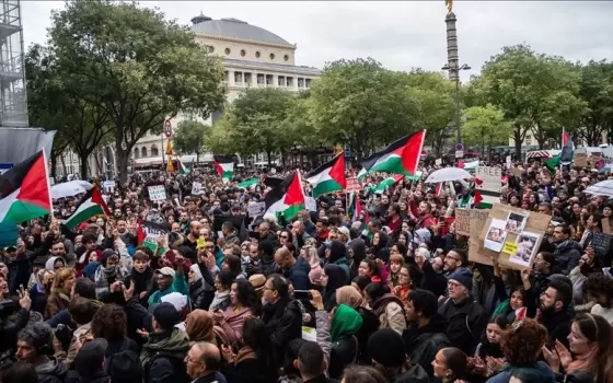 مظاهرة داعمة لفلسطين  