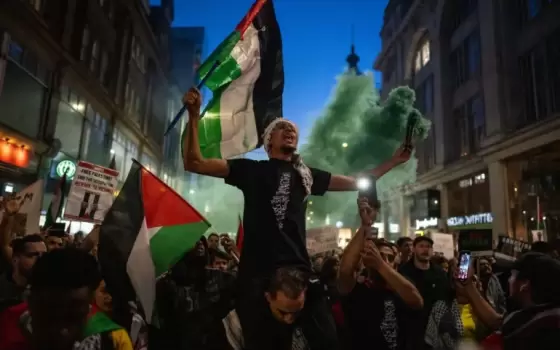 تظاهرة مؤيدة لفلسطين