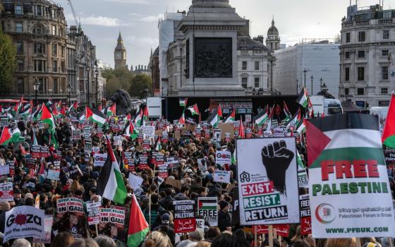 مظاهرة داعمة لفلسطين في لندن