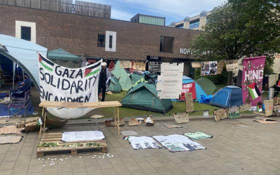 مخيم طلابي تضامني في جامعة نيوكاسل