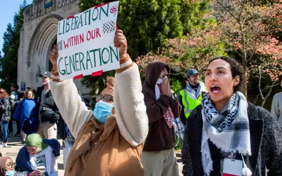 مظاهرة طلابية داعمة لفلسطين