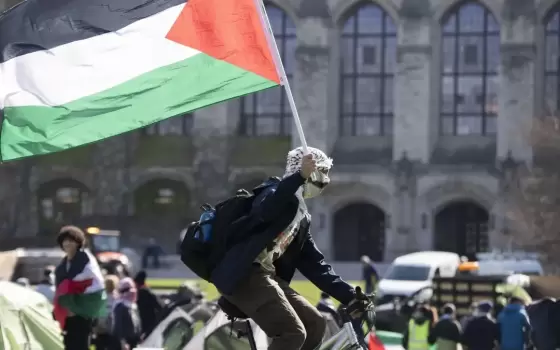 طالب مؤيد لفلسطين