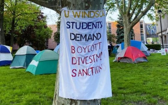 مخيم طلابي تضامني في جامعة وندسور