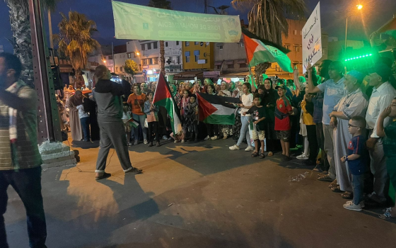 مغربيون يحتشدون في مدينة المحمدية