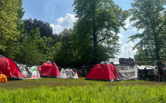 مخيم طلابي تضامني بجامعة بريستول