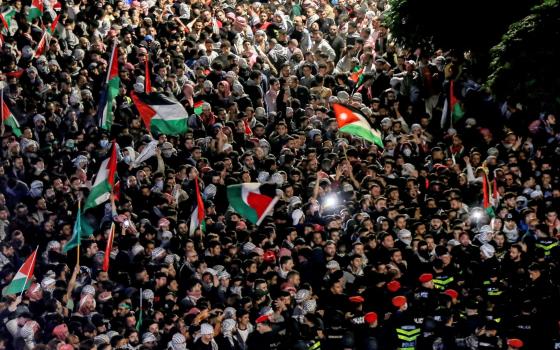 تظاهرة في الأردن دعما لفلسطين  