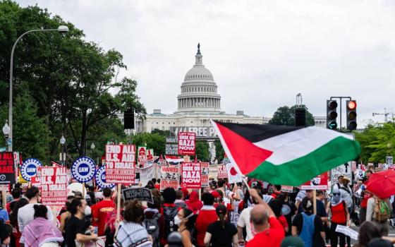 تظاهرة مؤيدة لفلسطين أمام البيت الأبيض