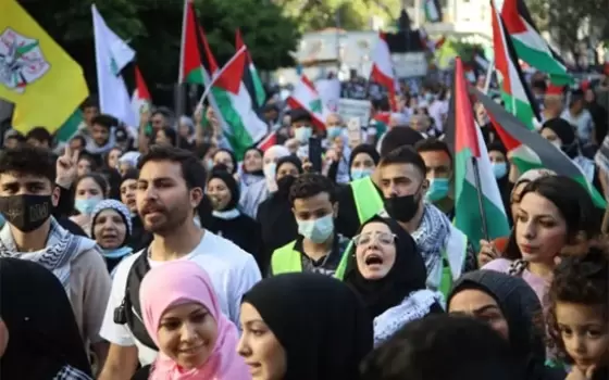 مظاهرة مع فلسطين في لبنان