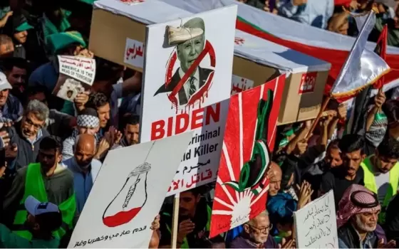 مسيرة حاشدة في الأردن دعمًا لغزة