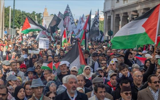 مظاهرة داعمة لفلسطين في المغرب