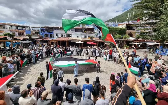 تظاهرة في المغرب دعما لفلسطين