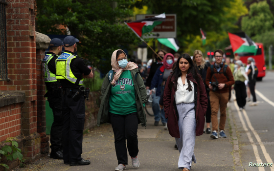 مظاهرة طلابية داعمة لفلسطين