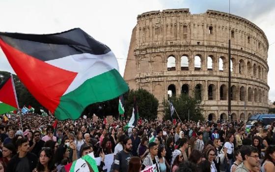 تظاهرة في إيطاليا مؤيدة لفلسطين