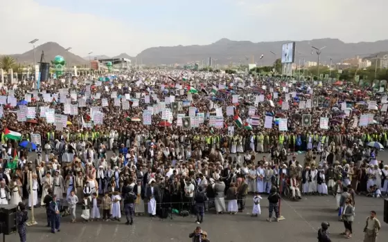 مظاهرة داعمة لفلسطين في اليمن