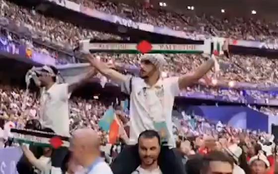 احتفاء بوفد فلسطين في ختام الأولمبياد