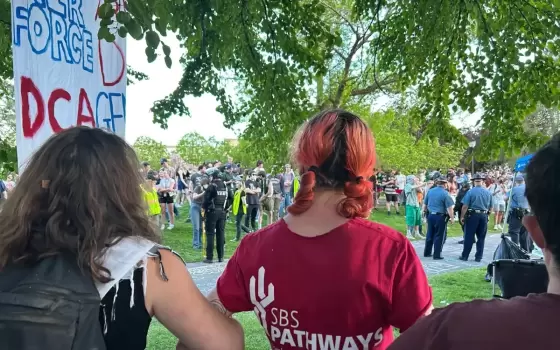 مظاهرة طلابية داعمة لفلسطين