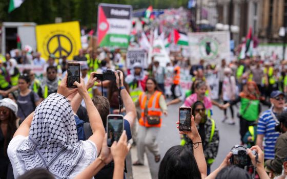 مظاهرة داعمة لفلسطين في لندن