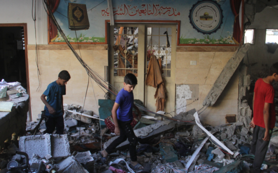 منزل مدمر من القصف الإسرائيلي في غزة