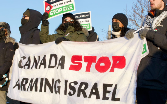 مظاهرة في كندا داعية لوقف إرسال الأسلحة للاحتلال