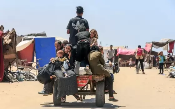 نزوح العائلات في غزة