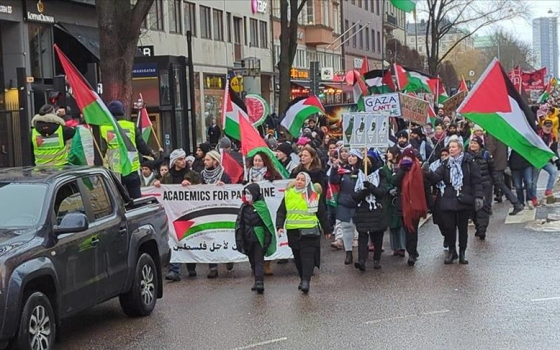 مظاهرة داعمة لفلسطين في ستوكهولم