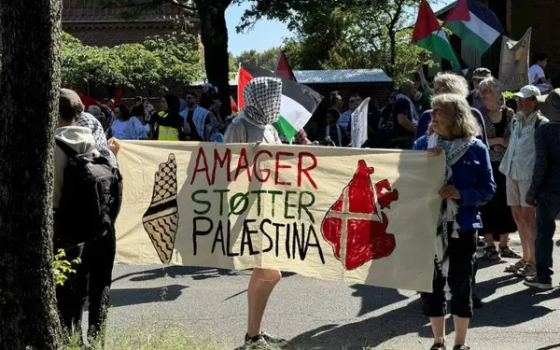 مظاهرة داعمة لفلسطين في الدنمارك