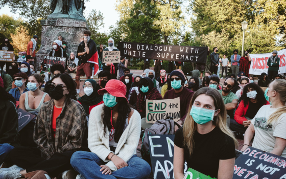 مظاهرة طلابية داعمة لفلسطين