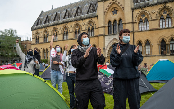 مخيم طلابي تضامني مع غزة في جامعة شيفيلد