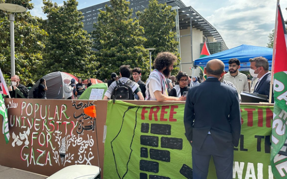 احتجاج طلابي في جامعة دالاس