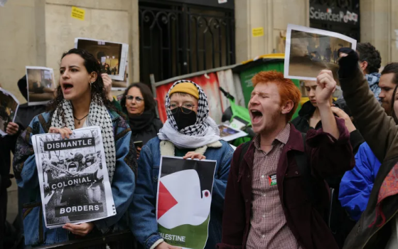 احتجاج طلابي داعم لفلسطين