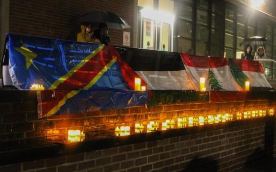 احتجاج طلابي تضامني في جامعة ماساتشوستس